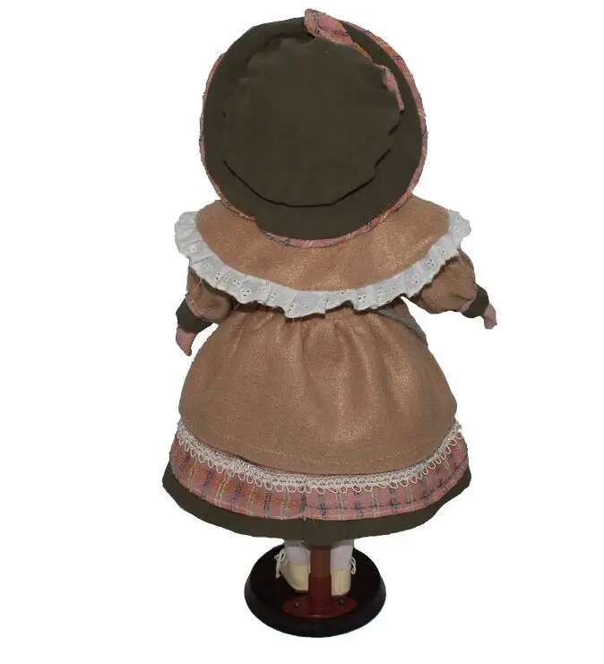 40cm hat red dress rural Field Village porcelain Leisur girl doll European ceramic doll style home decoration Christmas gifts