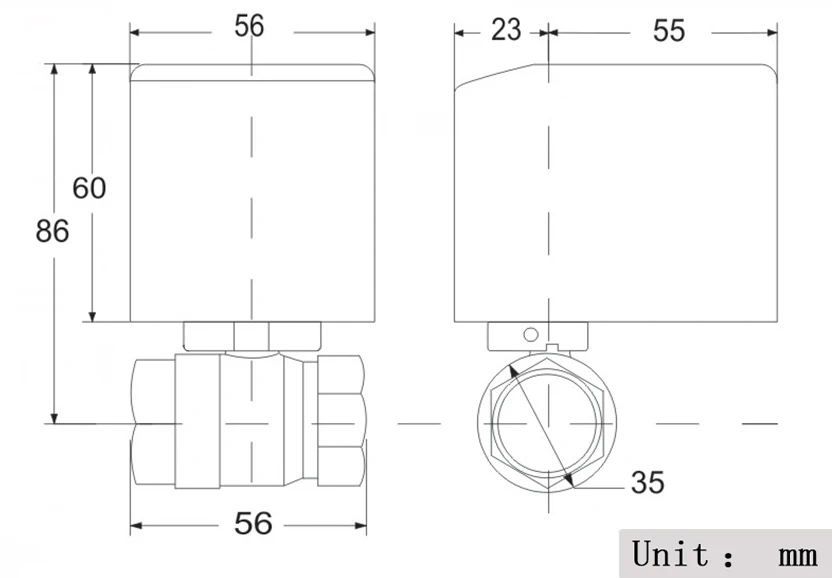 DC12V/DC24V DN20 brass two way FDD-1 type motorized ball valve CR03,CR04