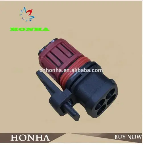 

Free shipping Black 4pin housing plug auto waterproof female(2.5) wire harness cable connector 1337352-1