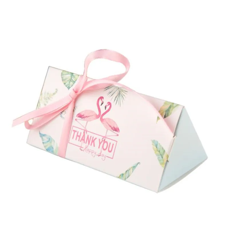 

Creative Gift Candy Box Marble European Wedding Wedding Candy Pack Carton Flamingo Small Fresh Gift Box 50pcs