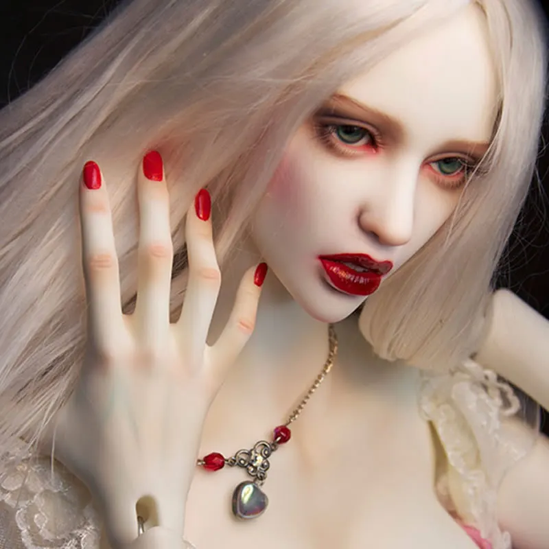 New bjd doll sd female AUSLEY LOVE red mouthed toy 1/3 girl big joint with high heel spot makeup