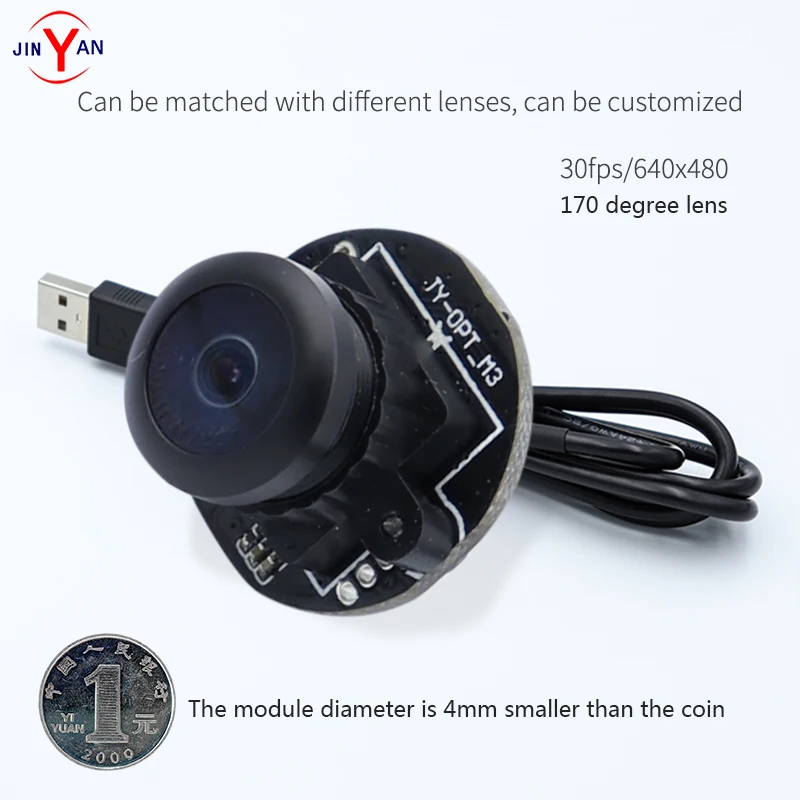 Jinyan 0.3MP mini camera UVC protocol WDR USB2.0 camera module OV7740