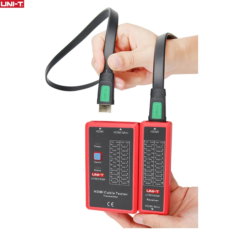 UNI-T UT681HDMI HDMI-Mini Cable Tester Network Cable Tracker LED Display Manual/Auto Power Off