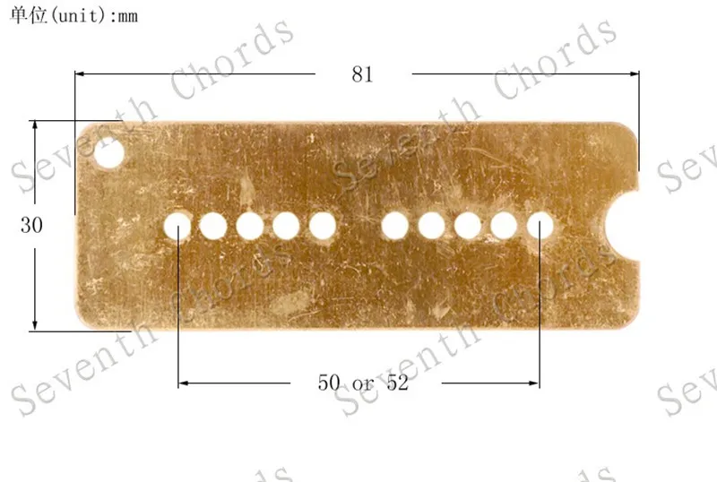EIN Set Gitarre Humbucker Pickup Kits Herstellung Zubehör Messing Coverand Grundplatte Silber Pol Schrauben Für E-gitarre – Detail 8
