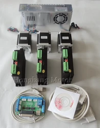 CNC Router 3 Axis kit, 3pcs TB6600 stepper motor driver + Control Board + 3pcs Nema23 270 Oz-in motor + power supply#ST-4045