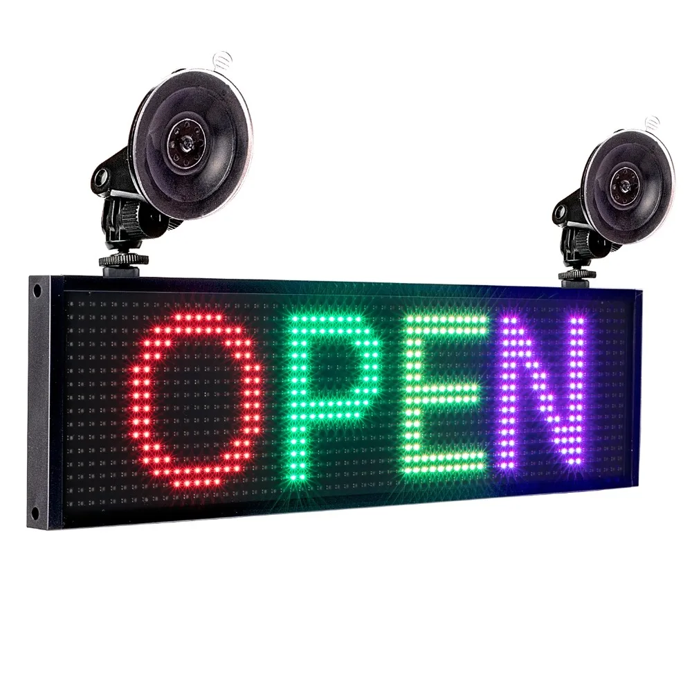 Programmable Led Scrolling Display P5MM Indoor RGB Led Sign with high Resolution Advertising board for Car Windows, Shop, Bar