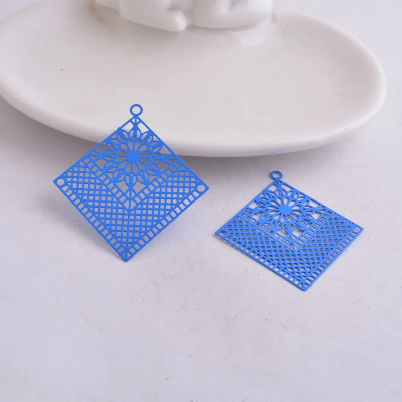 50 Stück AB3333 39*41mm Quadratische Anhänger Rhombus-Formen für DIY-Ohrringe und Schmuck – Detail 9