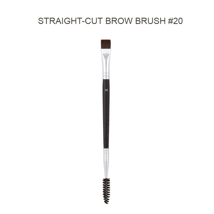 Duo Brow Brush 12# 15# 7# 20# Eyebrow Enhancer Angled Eyebrow Brush + Comb Professional Beauty Makeup Tool 1PCS