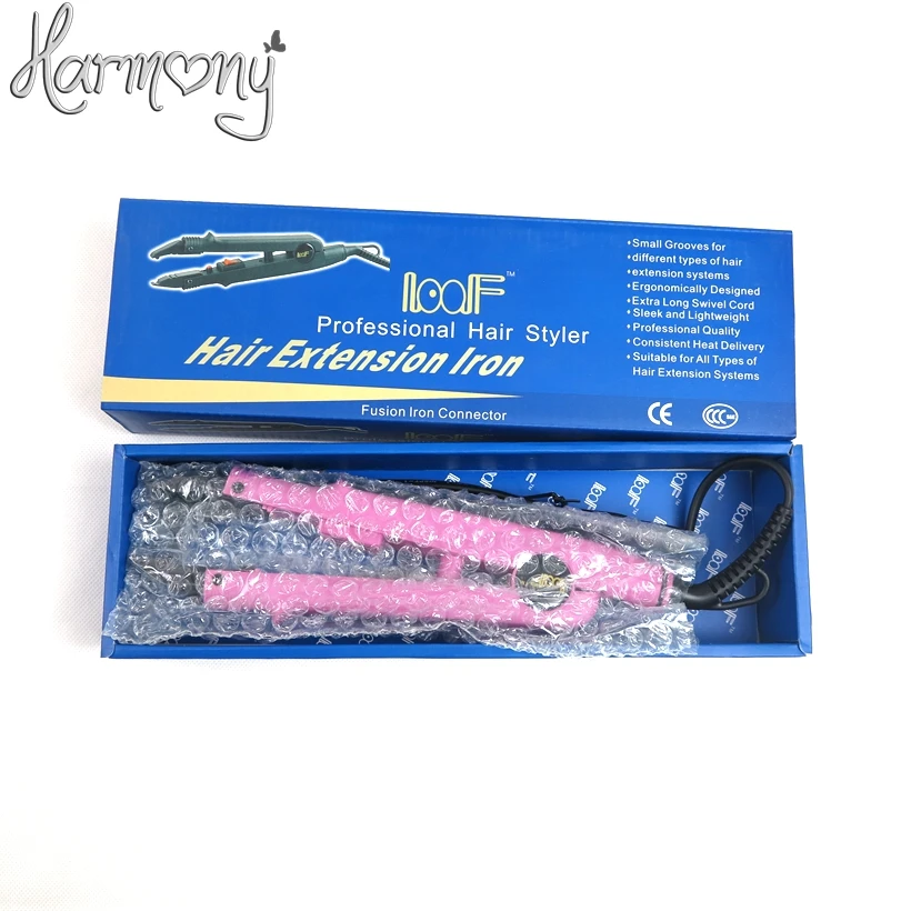 Black Pink new Fusion Hair Extension Iron Keratin Bonding Tool Adjustable Temperature Fusion Heat Connecto