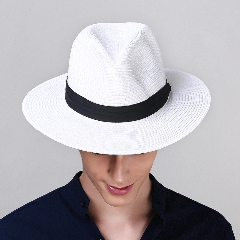 

Adult Panama Sun Cap Wide Brim Straw Sunscreen Cap Prevented Bask Holiday Leisure Summer Sunscreen Straw Sun Cap B-8258