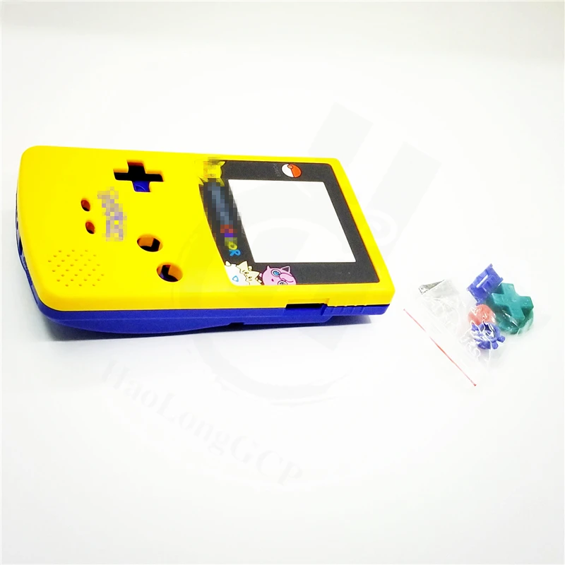 عالية الجودة DIY حالة خاصة ل gbc محدودة طبعة الأصفر الأزرق النسخة قذيفة ل ل gameboy اللون لعبة وحدة