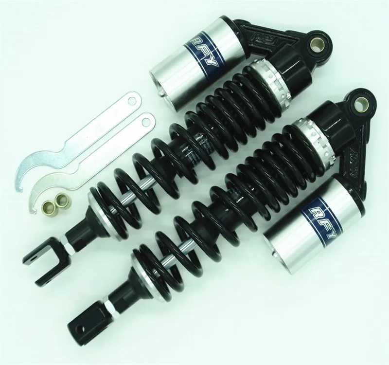 RFY  13.8 inch 350mm 2pcs Motorcycle Air Shock absorber FOR Honda CB 750 RD 350 CB Series Rear Suspension Black and silver