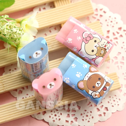 1PC Kawaii Animal Eraser Creative Stationery Erasers Rubber School Student Learning Supplies (ss-1394)