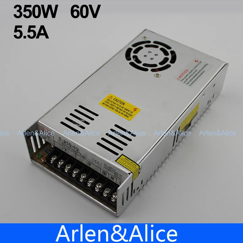 

350W 60V 5.8A Single Output Switching power supply AC TO DC for CNC Led strip