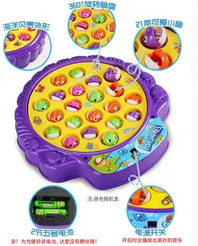 

Child Toy Electric Toys Fishing Rotating Dribbling Plate Baby Educational For Children Battery Operated Sounding Electronic 2020