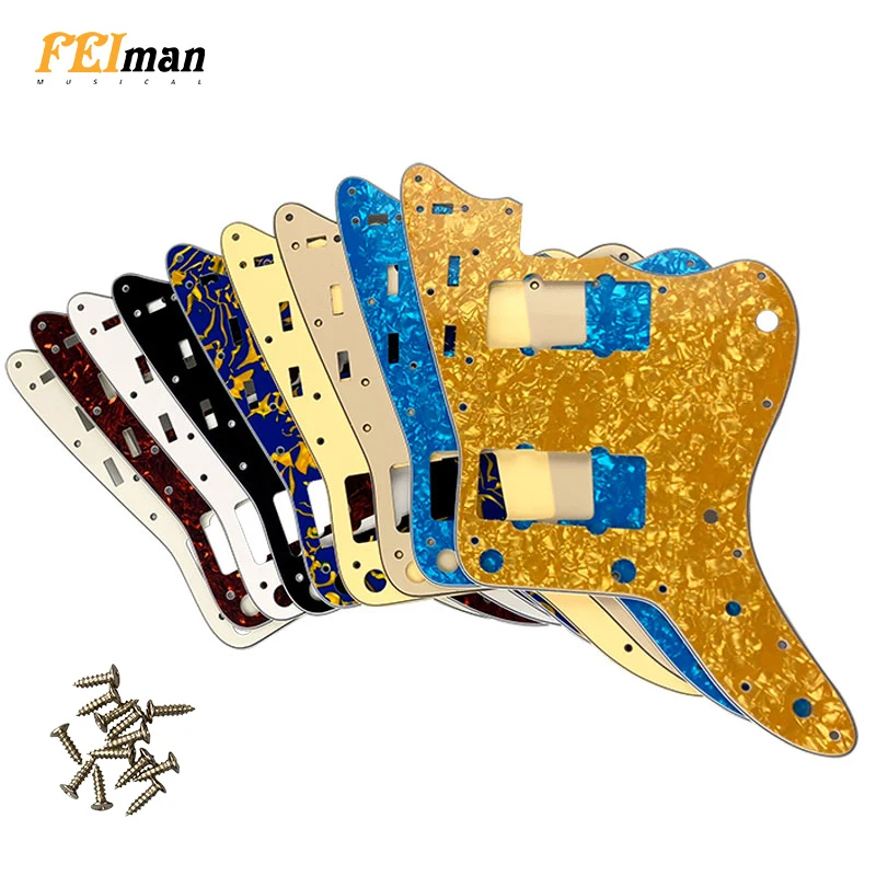 Fei Man Guitar Accessories, Pickguards With 13 Screws Suit For Fender Japan, MIJ, Jazzmaster, Scratch Plate, Various Colors