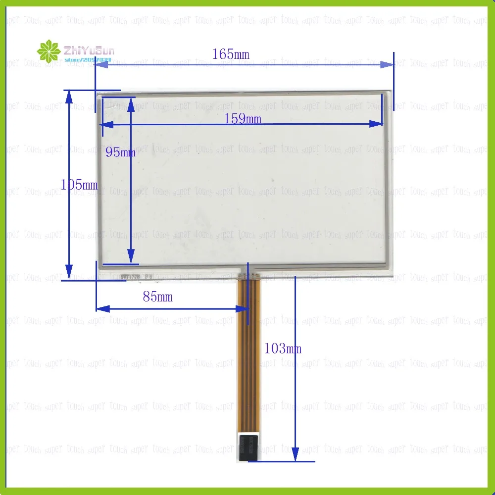 

ZhiYuSun XWT1778 7inch 4 lins Touch Screen For GPS CAR 165mm*106mm Touch sensor glass Industrial application 165*106