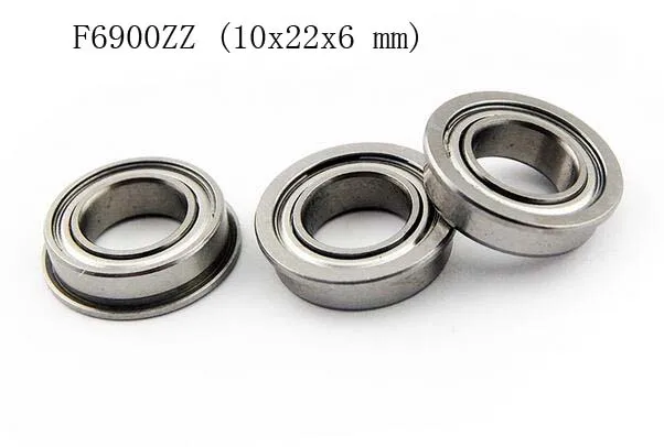 

(10 PCS) F6900ZZ (10x22x6 mm) Metal Shielded (Flanged) Ball Bearing F6900Z F6900