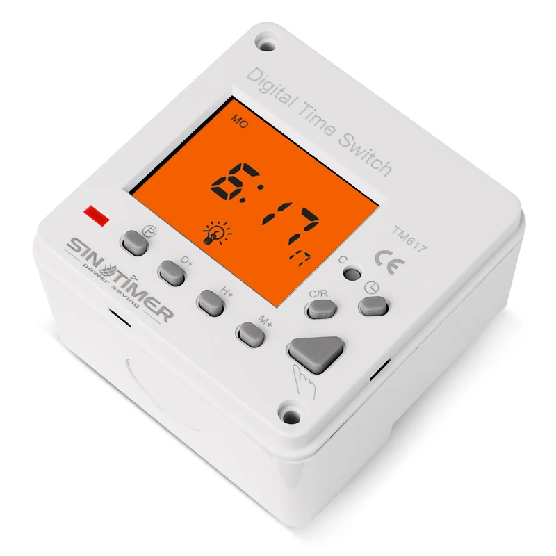 TM617 220V 230V 110V AC Electronic Digital 7 Day Weekly Electronic Programmable Timer Switch Time Relay Clock Control Blacklight