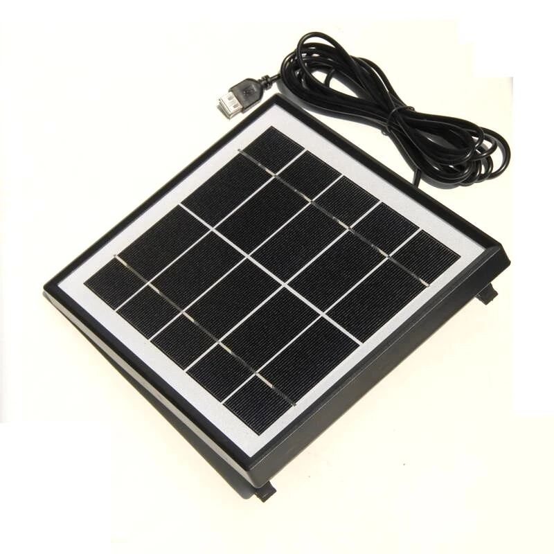 5W Solar Charger for Mobile PhonesUSB Output For 3.7V Battery Mono Solar Panel Solar battery Charger Power Station Free Shipping