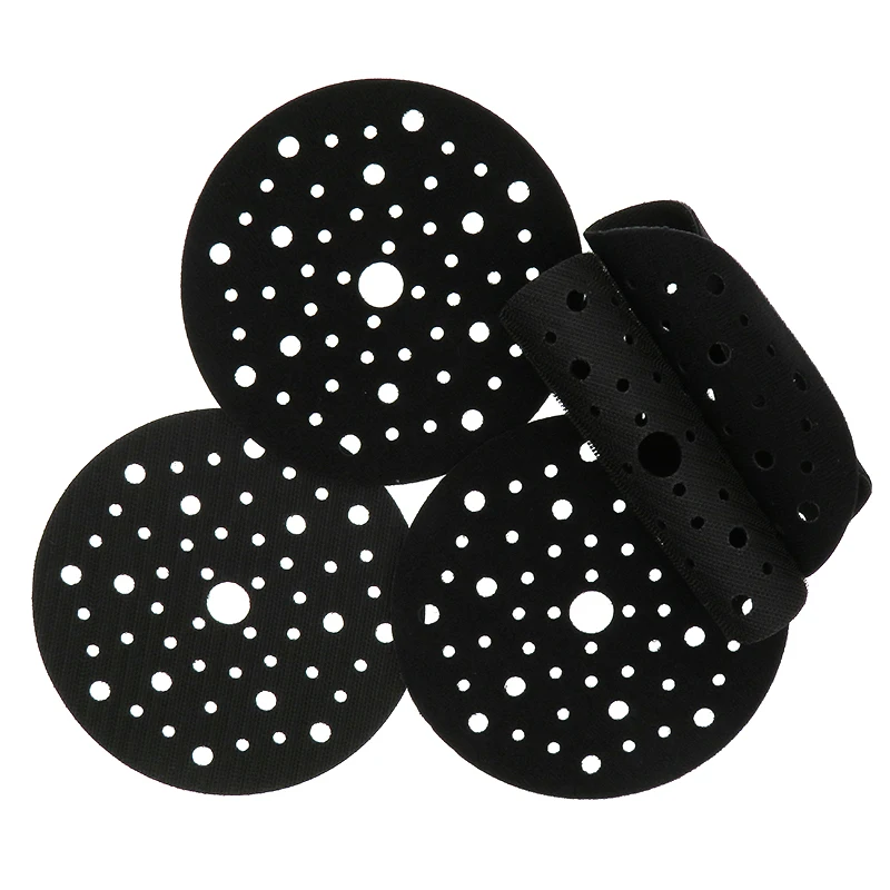 6 Inch 53-Hole Interface Pad Protection Disc Black Power Tool Accessories for Sander Polishing & Grinding - Hook and Loop