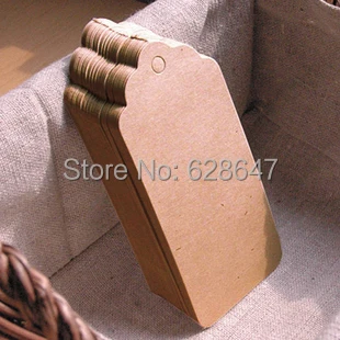 Wholesale 9.5x4.5cm Kraft tag Kraft Blank Hang tag, Retro Gift tag, Table Number cards, 500pcs/lot High Quality Kraft Tag