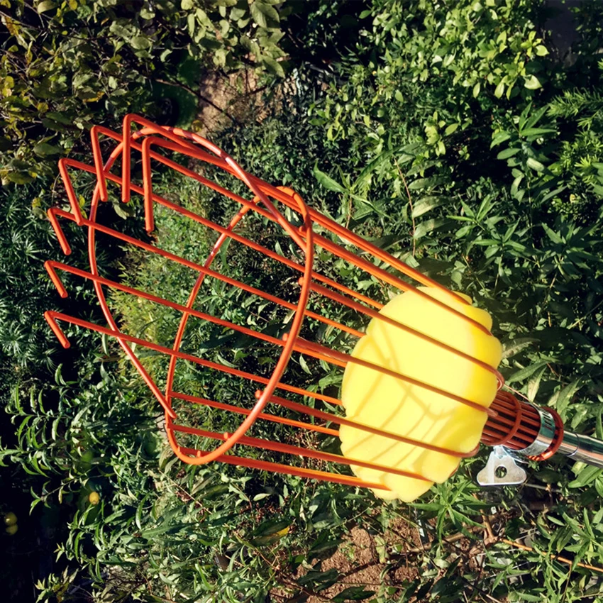 Accesorios de jardín, cesta profunda de aluminio para recoger frutas, práctico recolector de frutas hortícola, jardinería, manzana, melocotón, herramientas de recolección