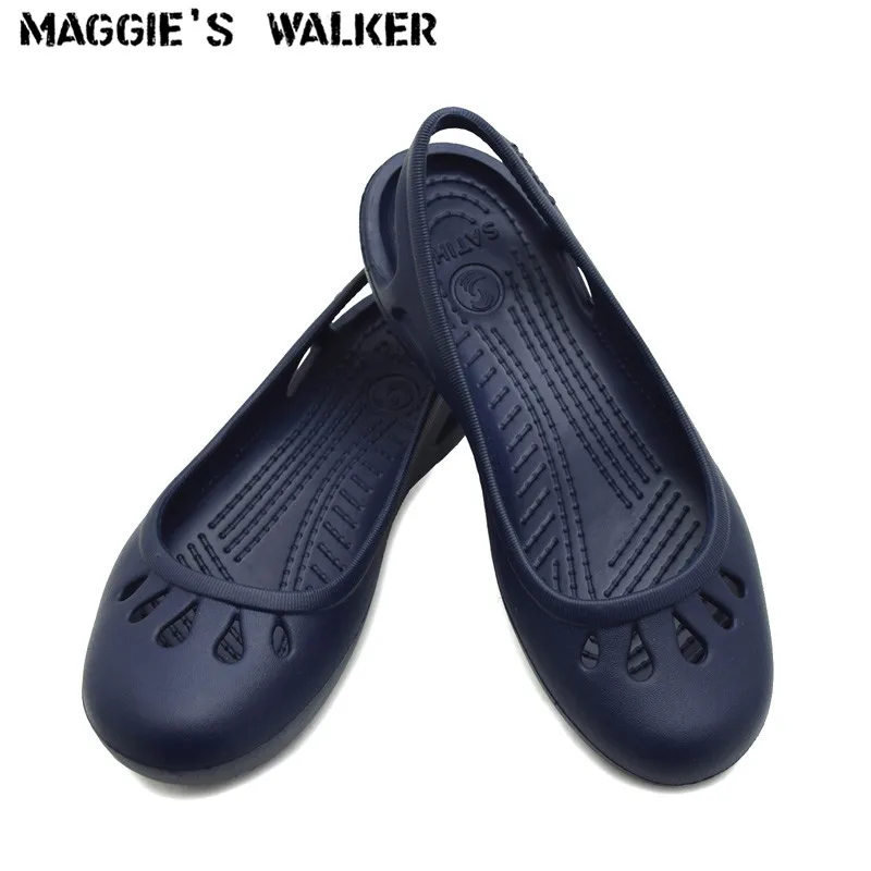Maggie\'s Walker Beach Shoes Women Sweet Sandals Summer Fashion Candy-colored Slip-on Resin Wedges Sandals Size 35~40