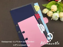 Alinacutle Metal Cutting Dies Cut 9pc Rolodex Loose-leaf Tag Lable Bookmark Scrapbook Paper Craft Card Punch Art Cutter