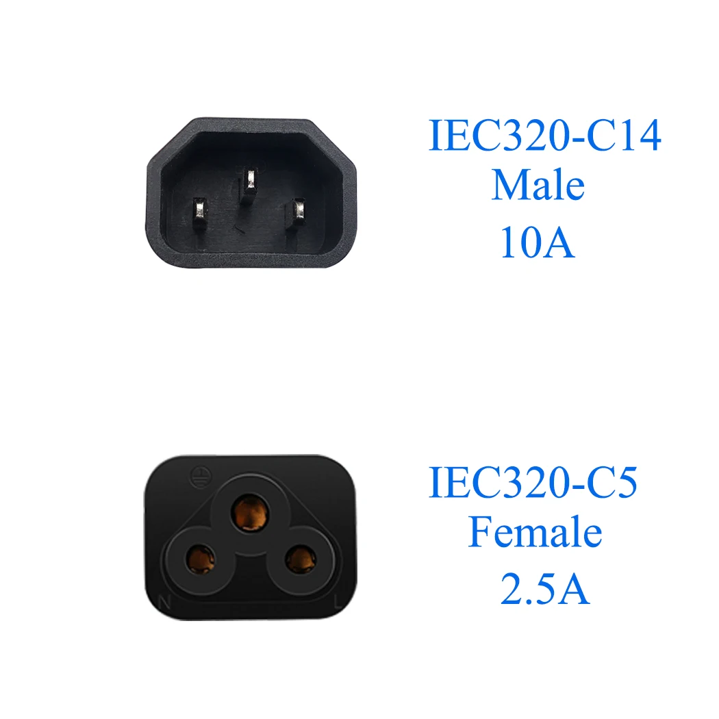 JORINDO IEC 320 C14 to C5 , C5 to C14 AC adapter pdu UPS plug female Power adapter PLUG CONVERTER  Modification of power adapter