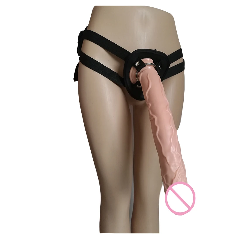 HOWOSEX Long dildos Strap On Dildo suction cup Strapon soft Penis Adjustable Leather Panties Ultra Harness For Lesbian sex toy