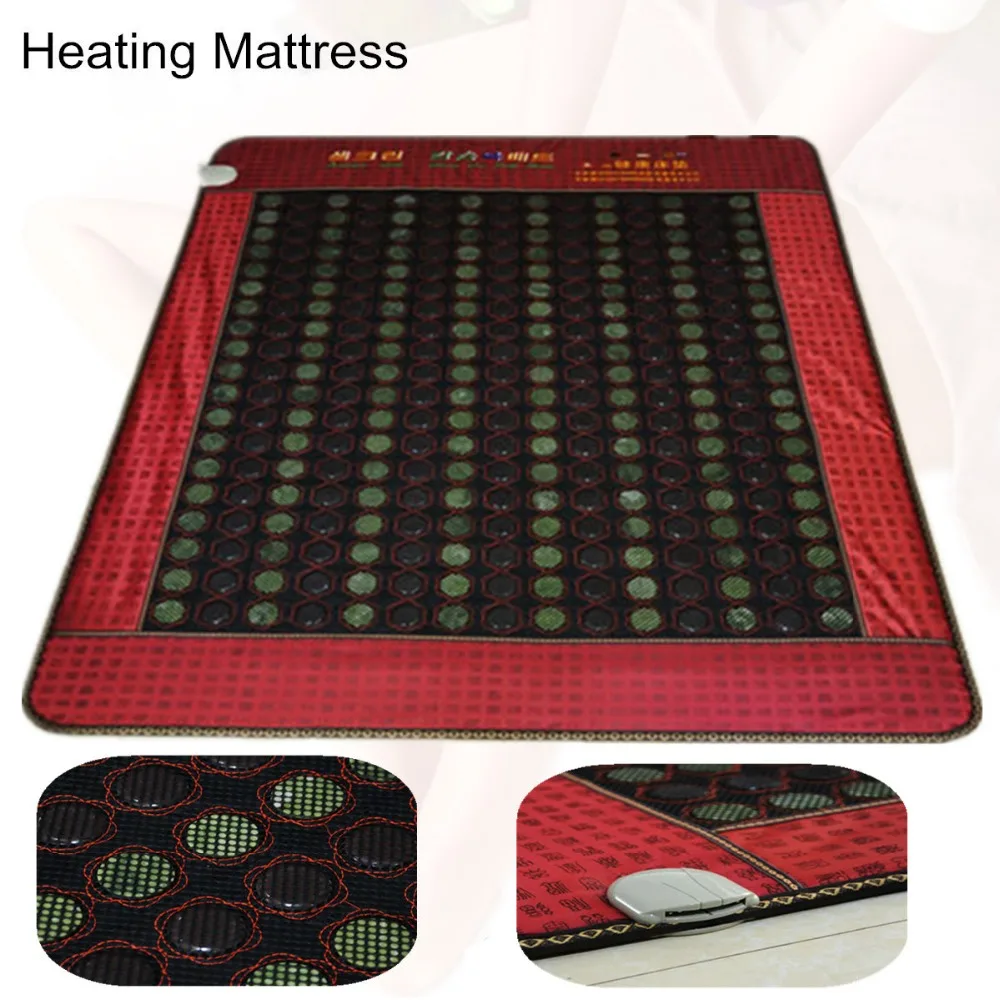 

Physical Therapy Heated Health Care Cushion Natural Tourmaline Mat Heated Jade mattress with Free Gift eye cover