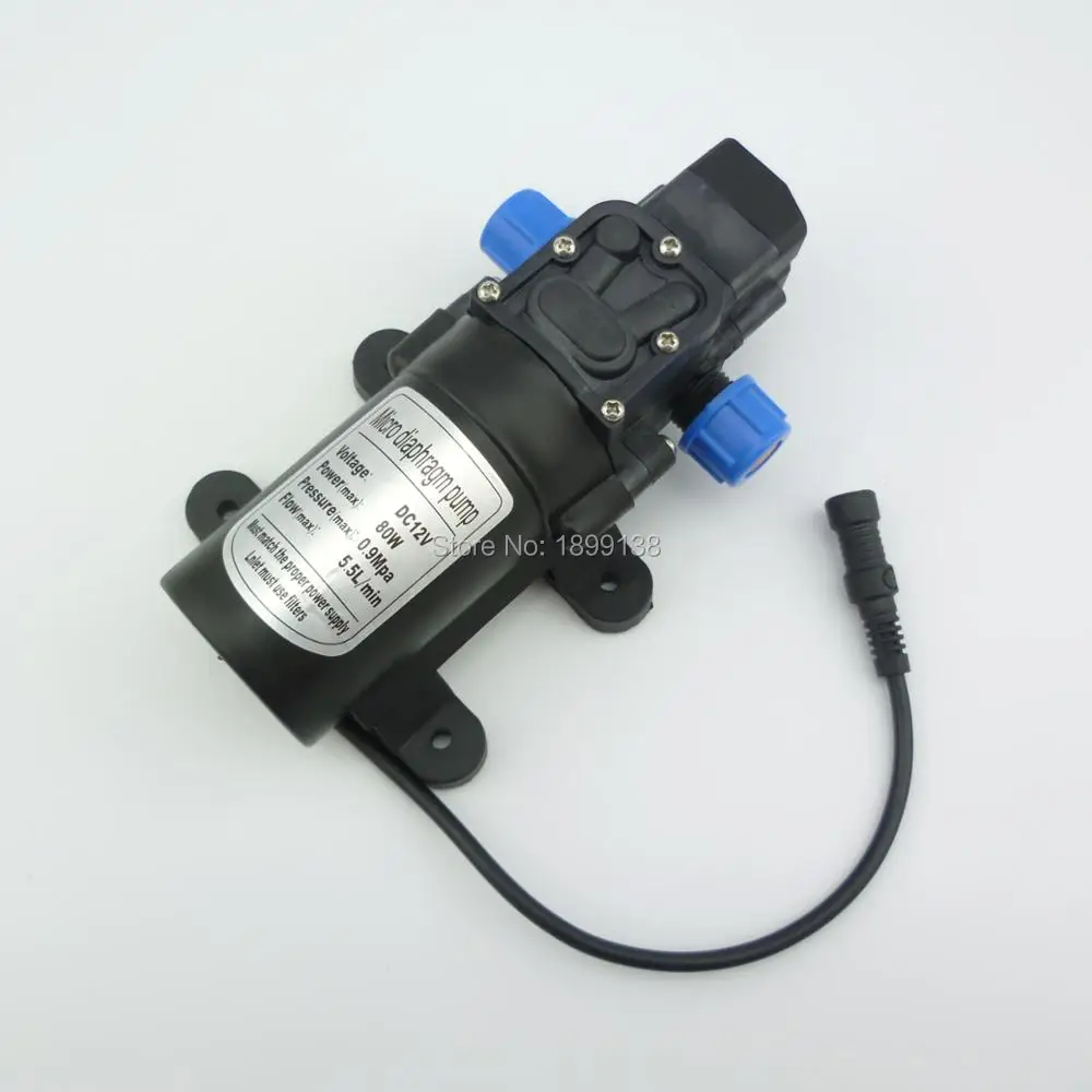 

NUOTRILIN DC 12V 24v 80W High pressure mini water pump 5.5Lpm Automatic pressure switch control