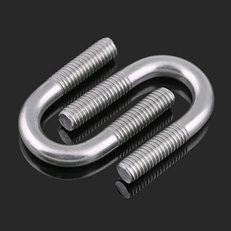 2pcs M6 304 stainless steel U-screw U-shaped card U-bolt Riding cassette hoop Mechanical screws 14mm-114mm Length