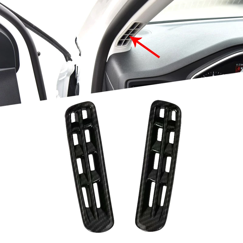 

For Ford Focus 2019 2020 Carbon Fiber Front Air Conditioning Cover Trim AC Outlet Frame Car Styling Interior Accessories