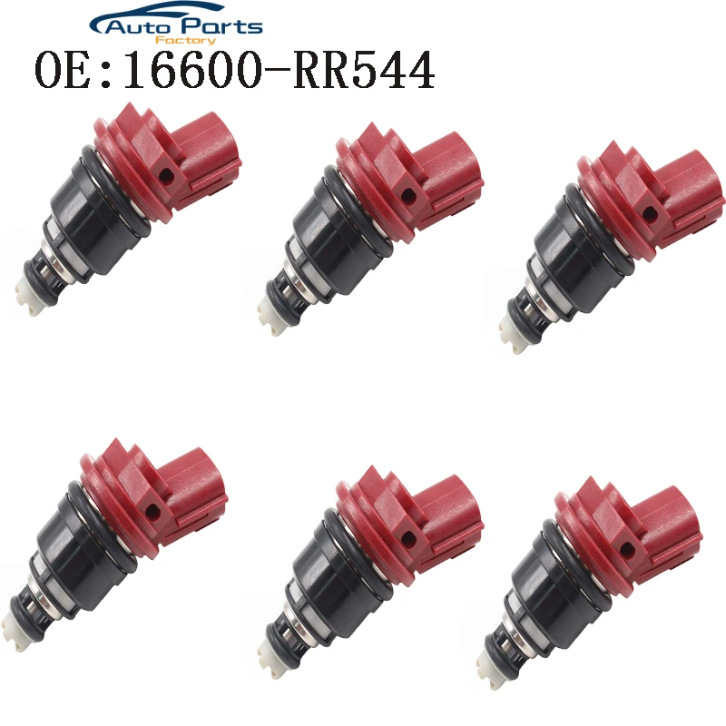 6 PCS Fuel Injectors For Nissan Skyline R33 RB25DE RB25DET-Fairlady 16600-RR544 16600RR544