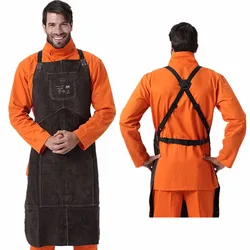 Welding Apron Premium Leather Welder Protect Clothing Carpenter Blacksmith Garden Cowhide Clothing Leather Working Apron