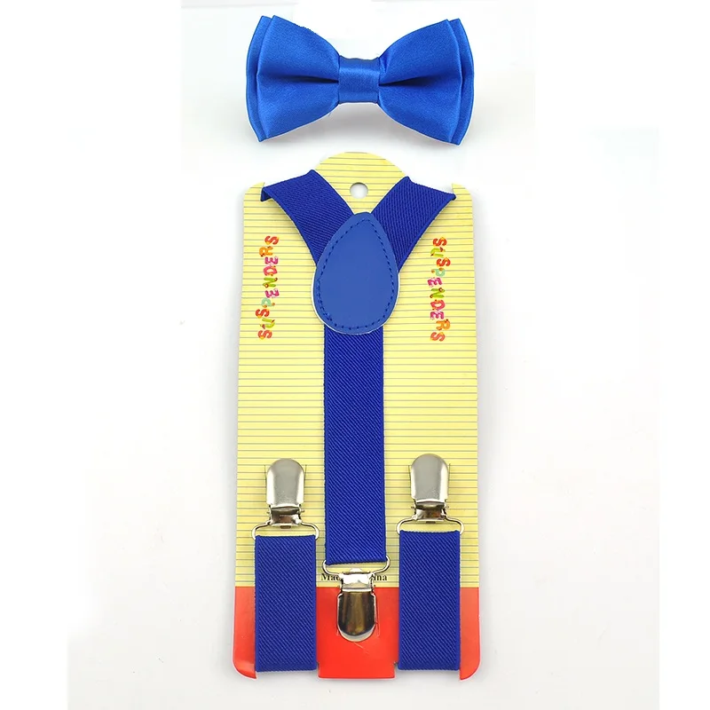 ROYAL BLUE เด็กหญิง Suspenders สําหรับกางเกงกางเกงผู้ถือปรับวงเล็บยืดหยุ่นเด็กเสื้อผ้าอุปกรณ์เสริม Gallus