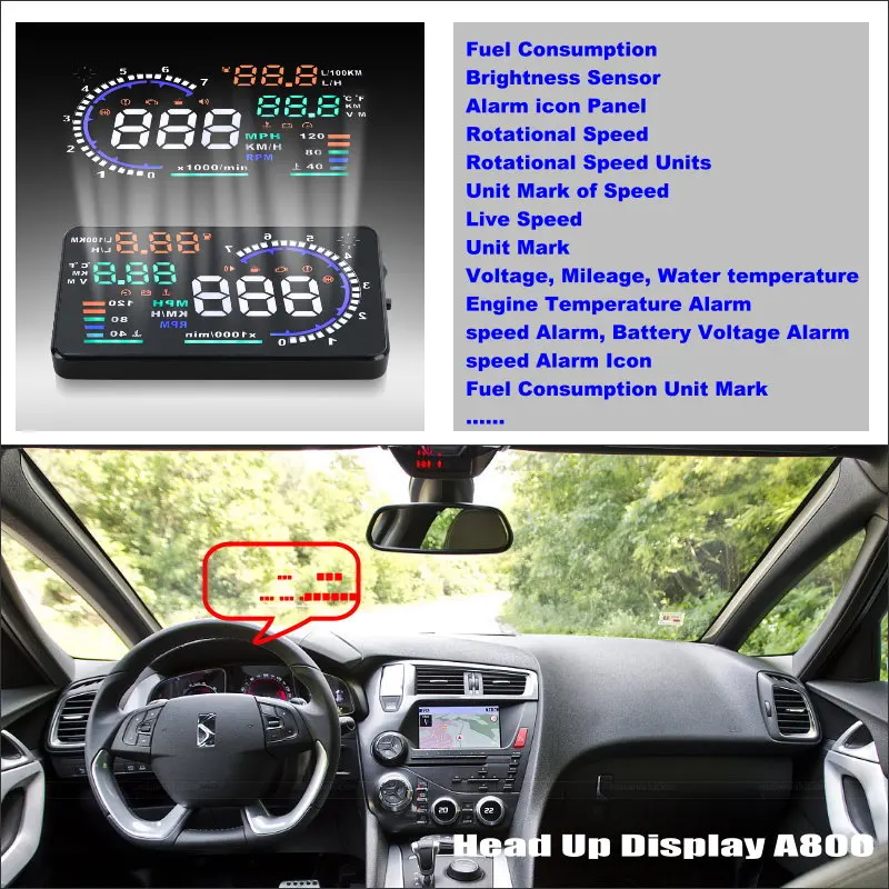 For Citroen DS DS3/DS4/DS5 2010-2025 Car HUD Head Up Display Auto Accessories Safe Driving Screen Windshield Projector