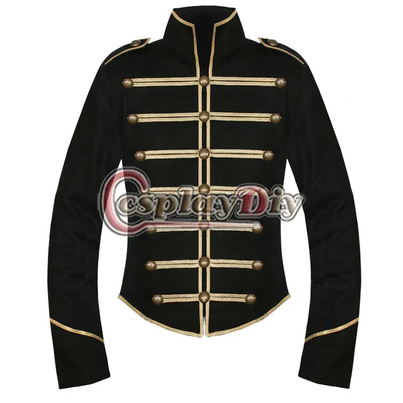 Black Gold Jacket My Chemical Romance Parade Military Coat For Halloween Costume D0910