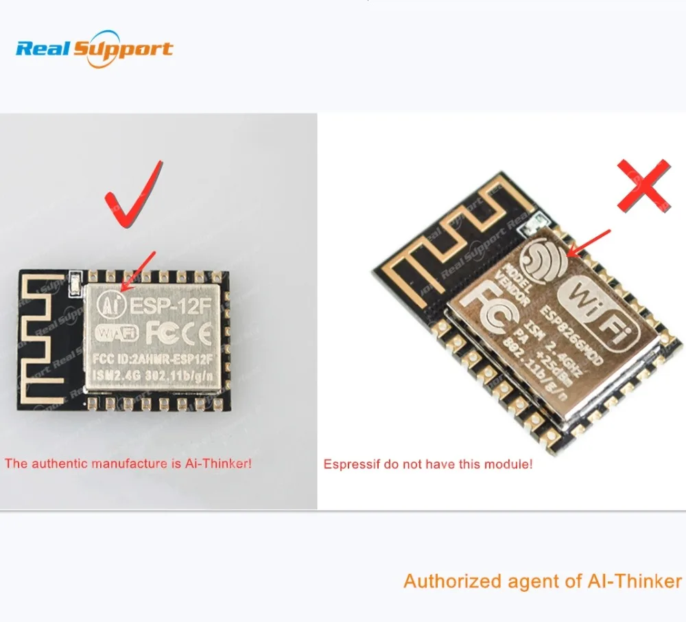 ESP-12S ESP8266 TTL to WIFI wireless module by Ai-Thinker CE / FCC / ROHS / REACH / SRRC Certificated