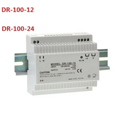 DR-100-12 AC/DC 100W 12V 7.5A Industrial Switching Power Supply