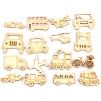 mixed Wooden Vehicle Car Arts Scrapbooking ornament Crafts DIY handicraft Decoration Wedding Accessories 20pcs 30-50mm mt2137