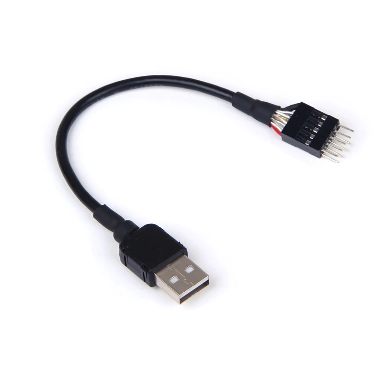 9 pin Male to External USB A Male PC Mainboard Internal Data Extension Cable