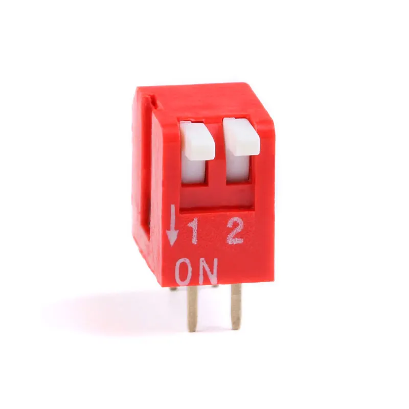 10pcs/lot Slide Type Lateral Switch Module 2 3 4 5 6 8 Bit 2.54mm Position Way DIP Red Pitch Toggle Switch Red Snap Switch