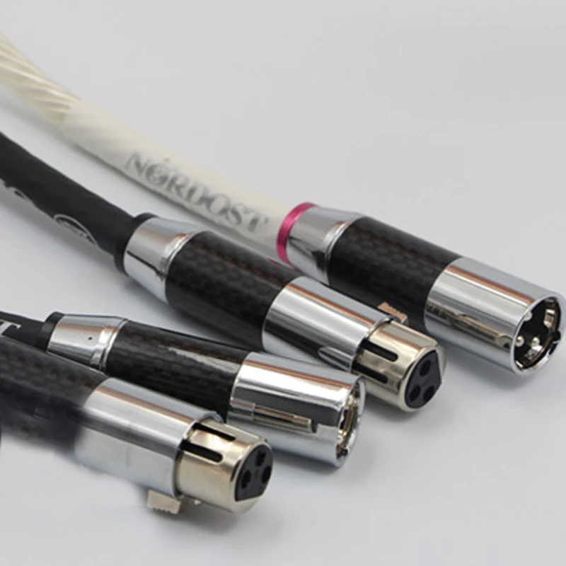 Cable balanceado XLR de fibra de carbono y cobre, interconexiones de referencia supremas de alta gama, cables de audio HiFi para audiófilos