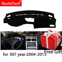 For Peugeot 307 2004-2013 Right and Left Hand Drive Car Dashboard Covers Mat Shade Cushion Pad Carpets Accessories