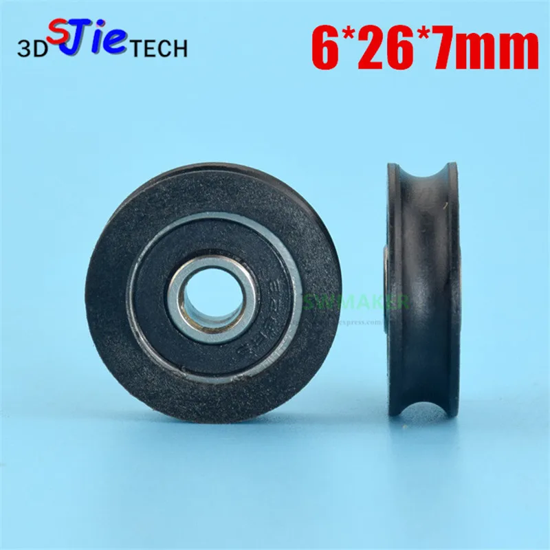 1pcs 6*26*7mm nylon roller 626RS non-standard bearing pulley package, POM construction machinery door / window drawer wheel