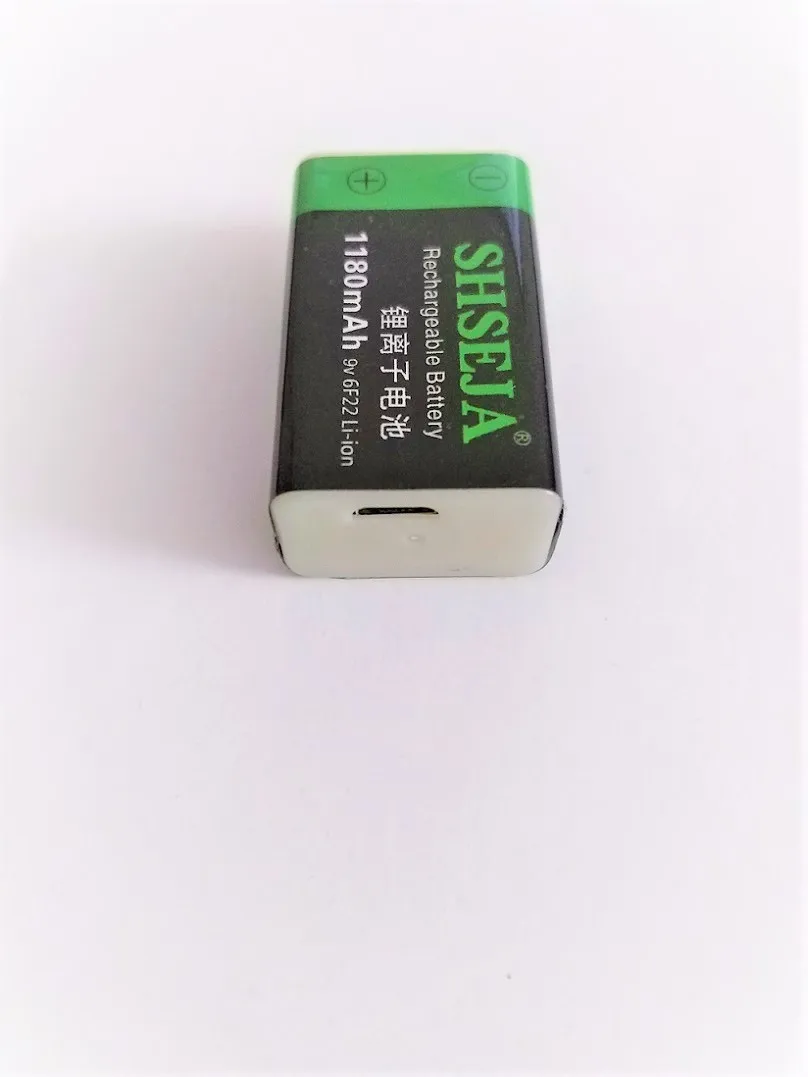 100% NEW 9V 1180mWh lithium li-po li-ion rechargeable battery 9V rechargeable battery