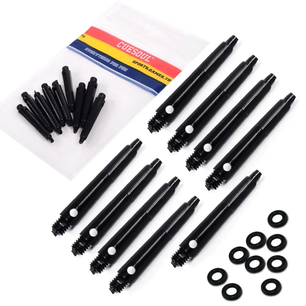 

CUESOUL 9PCS/Set Nylon Dart Shafts On Sale, Top Quality, 36mm 2BA, Grove Style, All Black Color, Free Shipping